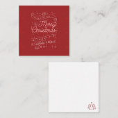Kerstkaart met kerstwens stationery notitiekaartje (Voorkant / Achterkant)