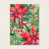 kerstkaart met Ketting-insettias Visitekaartje (Achterkant)