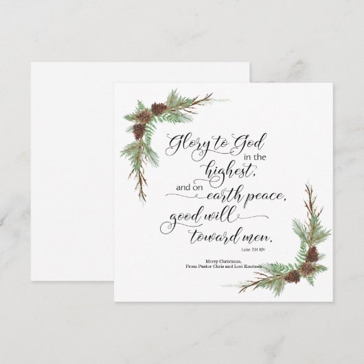 kerstkaart met KJV bijbelversie (Voorkant / Achterkant)