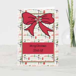 Kerstkaart met kleine elfen kaart