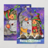 Kerstkaart met Koppel Kabouters Briefkaart (Voorkant / Achterkant)