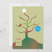Kerstkaart met kunstboom kaart (Voorkant)