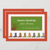 Kerstkaart met Laarzen op een Rij (Voorkant / Achterkant)