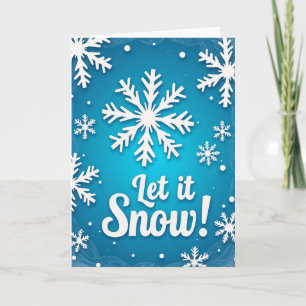 Kerstkaart met Laat het Sneeuwen Kaart