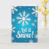 Kerstkaart met Laat het Sneeuwen Kaart (Gele Bloem)