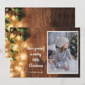 Kerstkaart met lampjes (Voorkant / Achterkant)