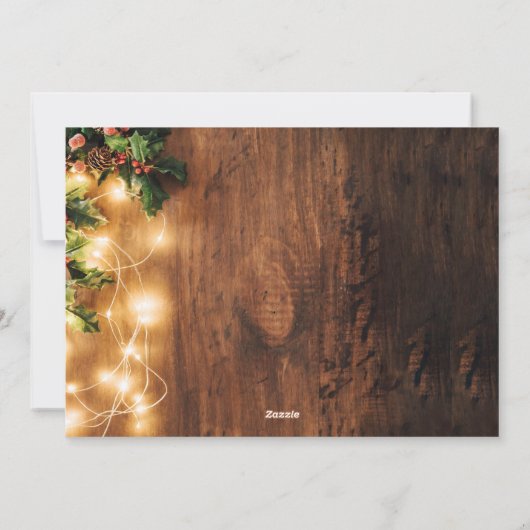 Kerstkaart met lampjes (Achterkant)