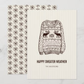 Kerstkaart met lelijke trui (Voorkant / Achterkant)