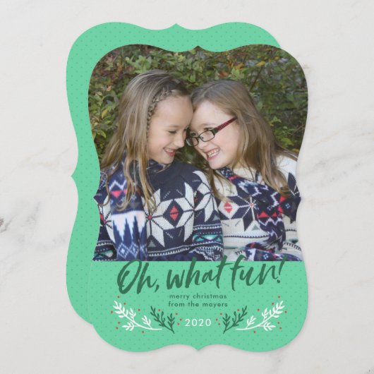 Kerstkaart met leuk groot foto (Voorkant / Achterkant)