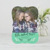 Kerstkaart met leuk groot foto (Staand voorkant)