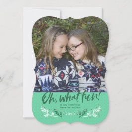 Kerstkaart met leuk groot foto