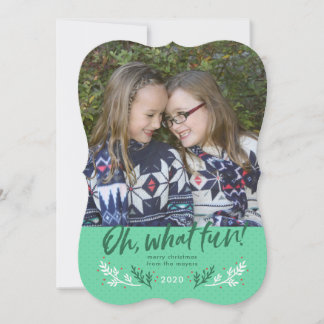 Kerstkaart met leuk groot foto