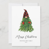 Kerstkaart met leuk kabouterontwerp (Voorkant)