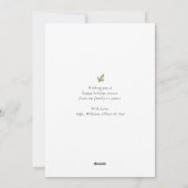 Kerstkaart met leuk kabouterontwerp (Achterkant)