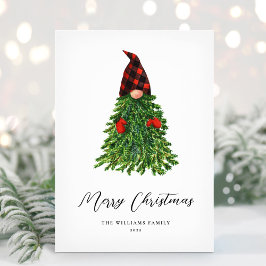 Kerstkaart met leuk kabouterontwerp