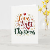Kerstkaart met liefdesscript kaart (Gele Bloem)