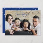 Kerstkaart met Love and Light Stars Vakantiefoto (Voorkant / Achterkant)