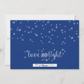 Kerstkaart met Love and Light Stars Vakantiefoto (Achterkant)