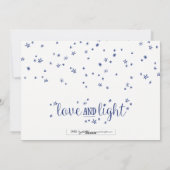 Kerstkaart met Love and Light Stars Vakantiefoto (Achterkant)