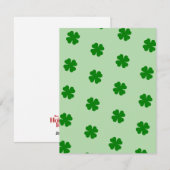Kerstkaart met Lucky Clovers (Voorkant / Achterkant)