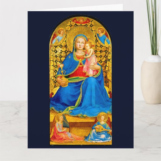 Kerstkaart met Madonna en Kind Kaart (Voorkant)
