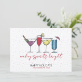 Kerstkaart met 'Making Spirits Bright Cocktail' (Staand voorkant)