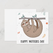 Kerstkaart met Malse Luiaard (Voorkant / Achterkant)