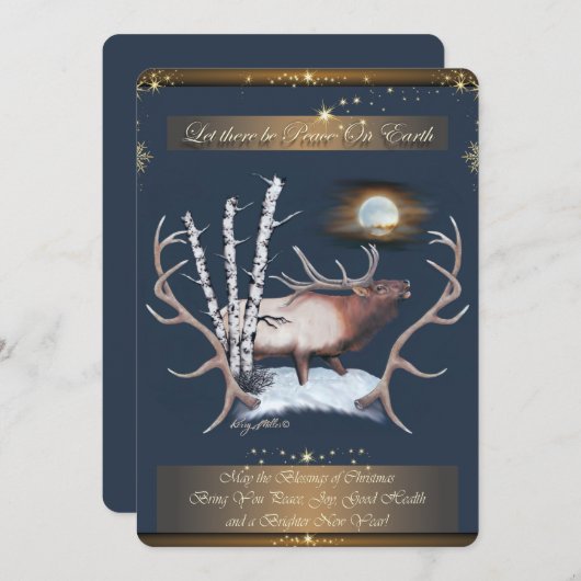 Kerstkaart met mannetjeseland (Voorkant / Achterkant)