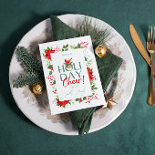 Kerstkaart met maretakgebladerte kaart