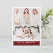 kerstkaart met meerdere foto's (Staand voorkant)