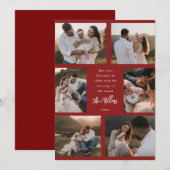 Kerstkaart met meerdere foto's en bericht (Voorkant / Achterkant)