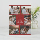 Kerstkaart met meerdere foto's en bericht (Staand voorkant)