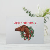 Kerstkaart met Merrie Aankondiging (Staand voorkant)