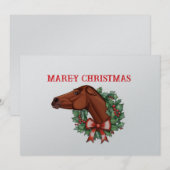 Kerstkaart met Merrie Aankondiging (Voorkant / Achterkant)