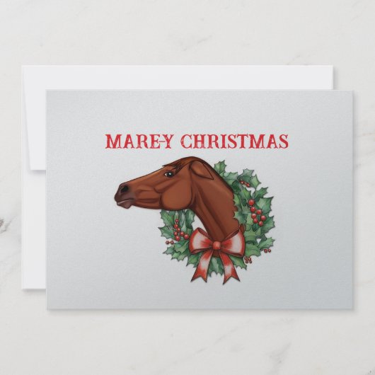 Kerstkaart met Merrie Aankondiging (Voorkant)