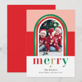 Kerstkaart met Merry Arch-foto (Voorkant / Achterkant)