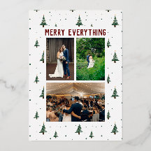 Kerstkaart met Merry Everything foto