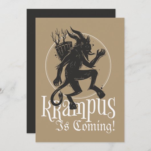Kerstkaart met Merry Krampus (Voorkant / Achterkant)