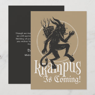Kerstkaart met Merry Krampus
