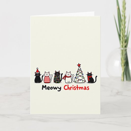 Kerstkaart met Mijne Katten Kaart (Voorkant)