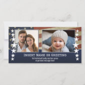 Kerstkaart met militair / patriottisch thema (Voorkant)