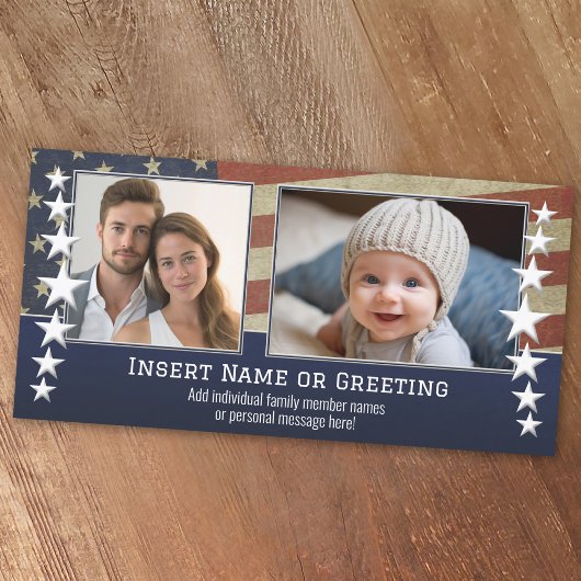 Kerstkaart met militair / patriottisch thema