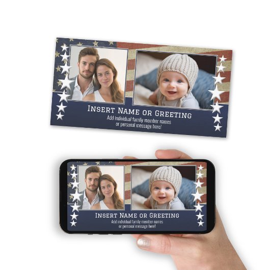 Kerstkaart met militair / patriottisch thema