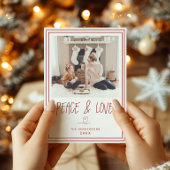 Kerstkaart met Minimalistische Boodschap van Vrede Kaart