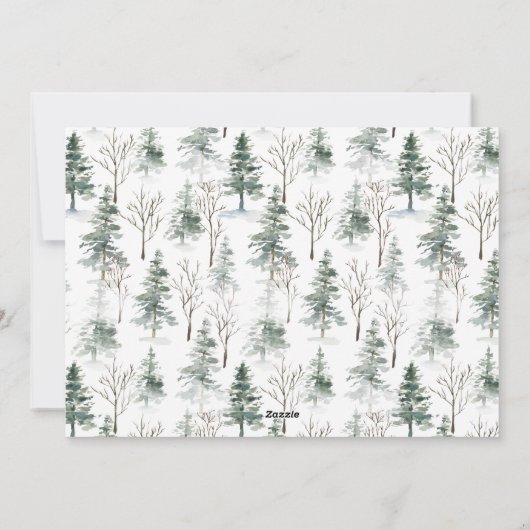 Kerstkaart met minimalistische kerstboom (Achterkant)