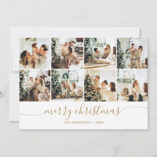 Kerstkaart met moderne fotocollage (Voorkant)