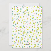 Kerstkaart met moderne platte boomconfetti (Achterkant)
