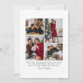 Kerstkaart met moderne typografie (Achterkant)