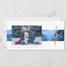 Kerstkaart met moderne waterverf-familiefoto