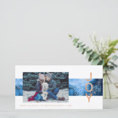 Kerstkaart met moderne waterverf-familiefoto (Staand voorkant)